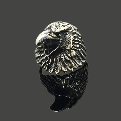 Eagle Head 925 Sterling Silver Retro Ring