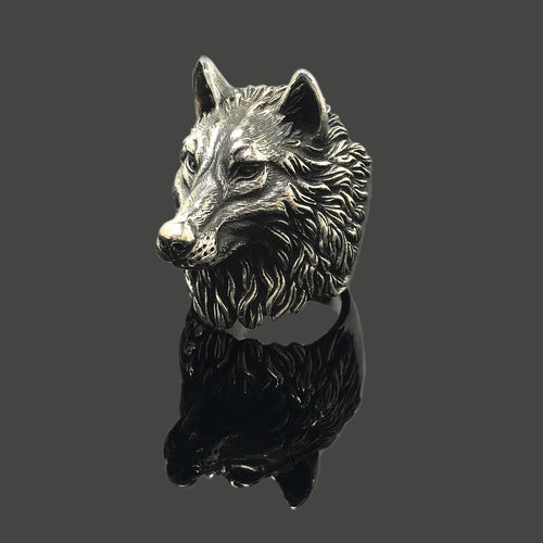 Wolf Head Retro 925 Sterling Silver Ring