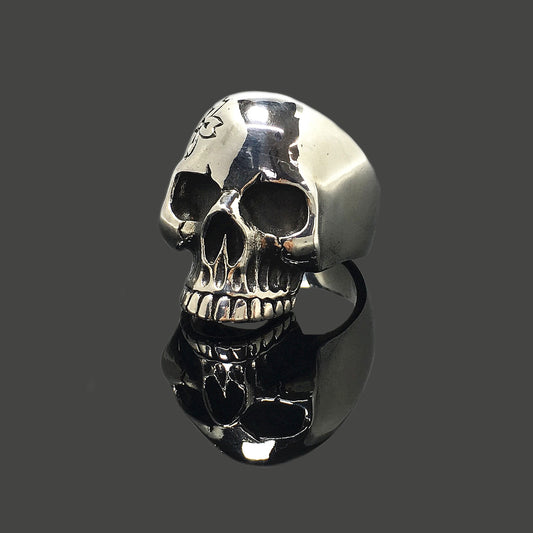 Vintage 925 Sterling Silver Gothic Skeleton Ring
