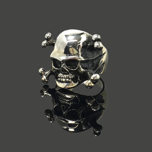 Skull Skeleton Bone 925 Sterling Silver Retro Ring