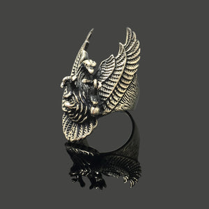 Retro Eagle Spread Wings 925 Sterling Silver Ring