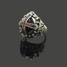 Load image into Gallery viewer, Retro Vintage Knight Cross 925 Sterling Silver Rings
