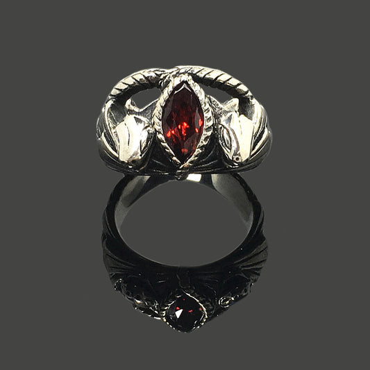 Snakes Retro 925 Sterling Silver Ring