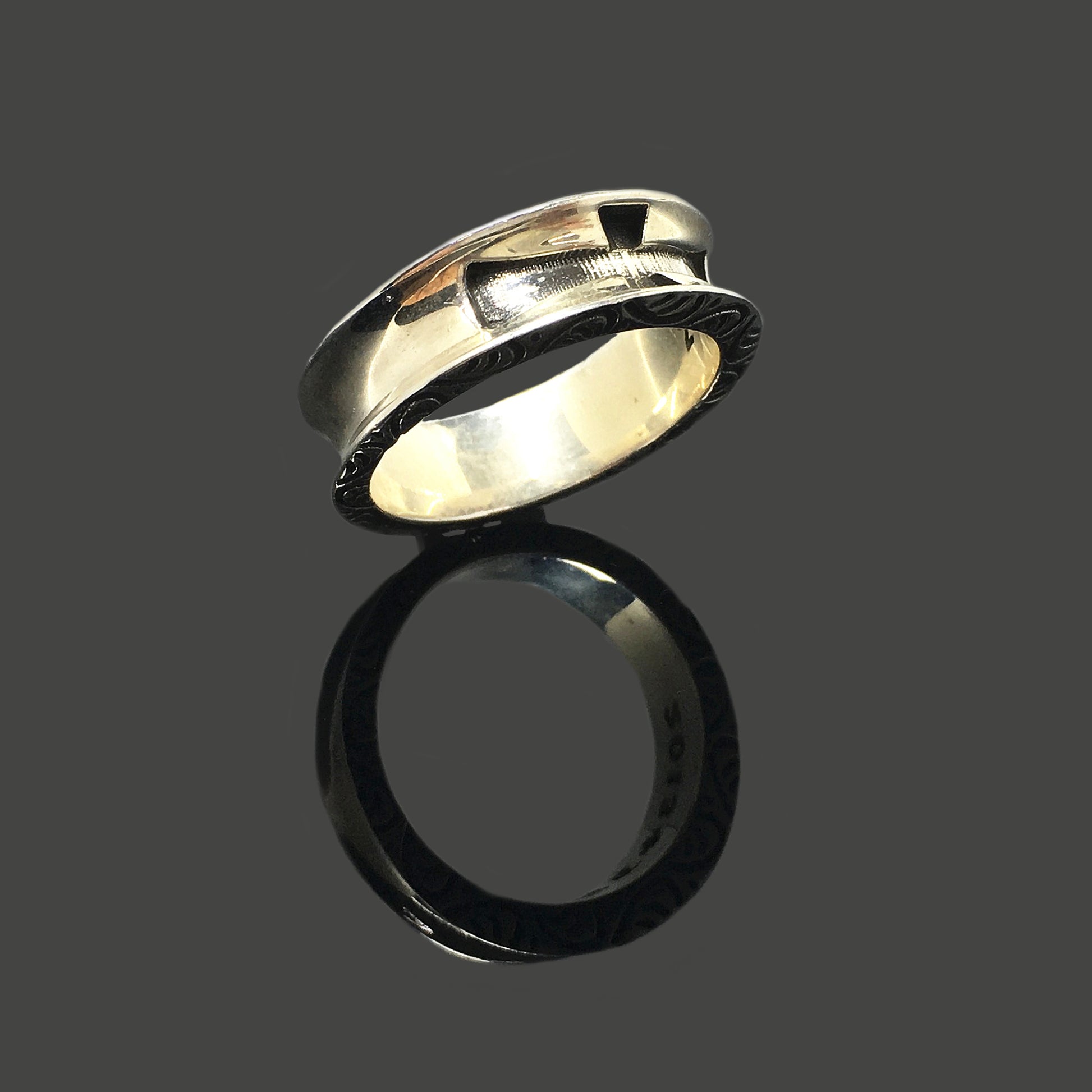 Small Cross 925 Sterling Silver Retro Ring