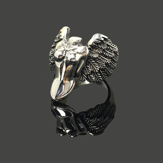 Angle Wings Retro 925 Sterling Silver Ring