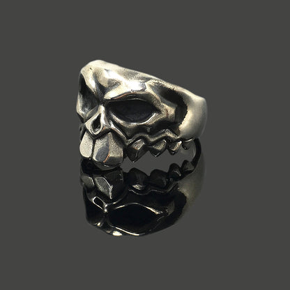 925 Sterling Silver Big Teeth Skull Ring