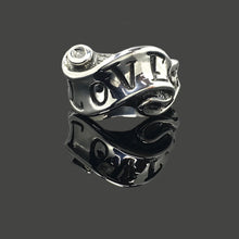 Load image into Gallery viewer, 925 Sterling Silver Fashion Jewelry Retro Hand-Carved Letters Ring
