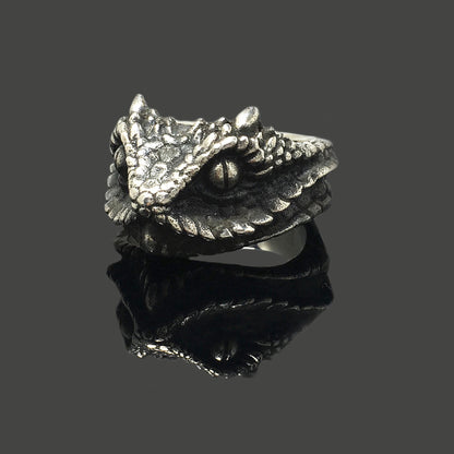 Snake Head Retro 925 Sterling Silver Ring