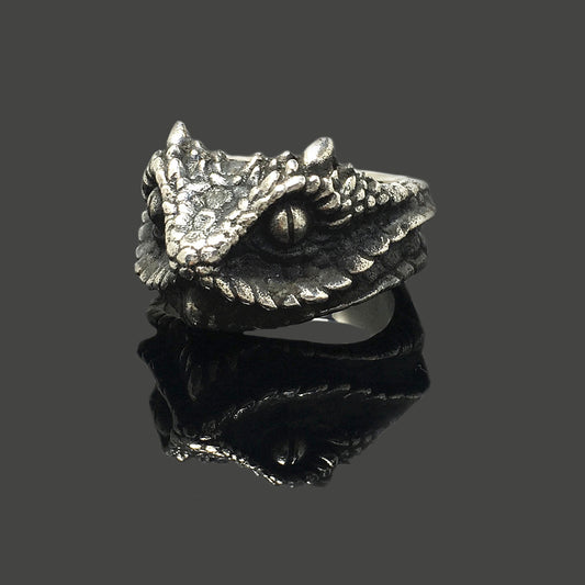 Snake Head Retro 925 Sterling Silver Ring