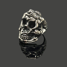 Load image into Gallery viewer, Retro Silver Exaggerated Skull Rings
