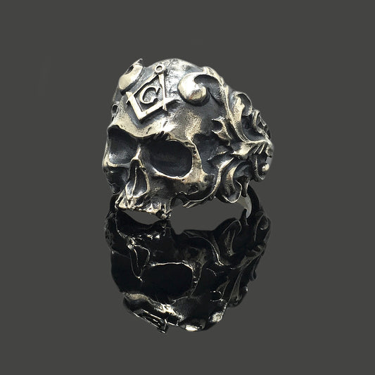 Retro Skull 925 Sterling Silver Ring