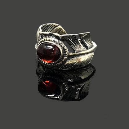 925 Sterling Silver Feather Ring Takahashi Goro
