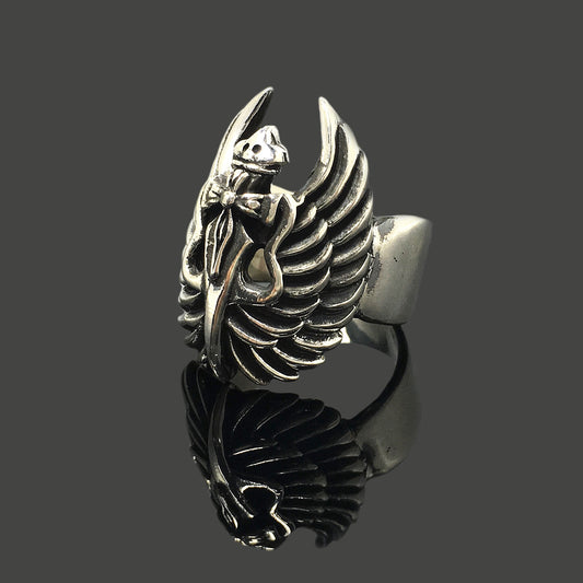 Retro 925 Silver Wings Ring