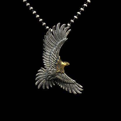 925 Silver and Brass Eagle Pendant