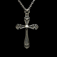 Load image into Gallery viewer, Large Antique Simple Cross 925 Silver Pendant

