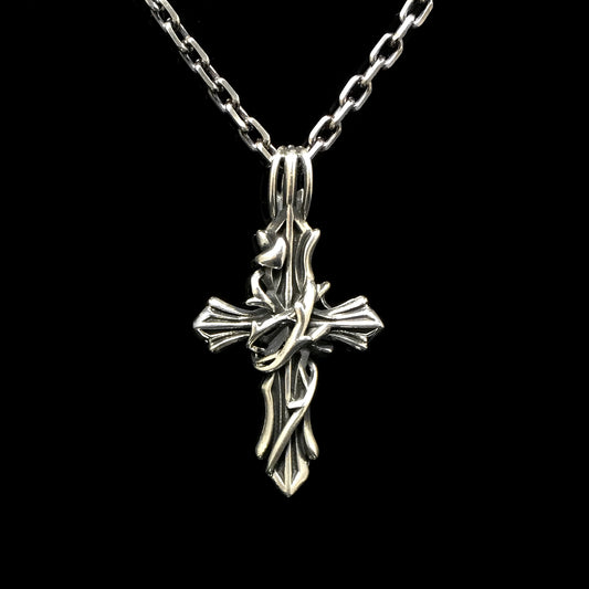 Retro Cross 925 Sterling Silver Pendant