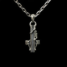 Load image into Gallery viewer, Sterling Silver Cross Skull Retro Pendant
