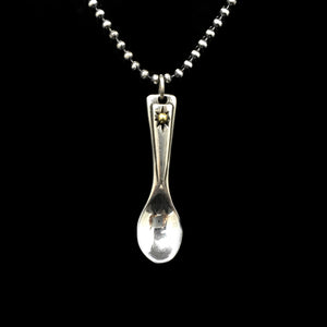 TS® Antique Silver Spoon Pendant