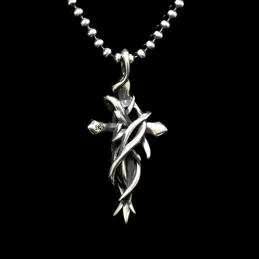 Retro Cross 925 Sterling Silver Pendant