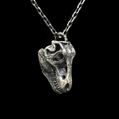 Retro Animal Skull Silver Pendant
