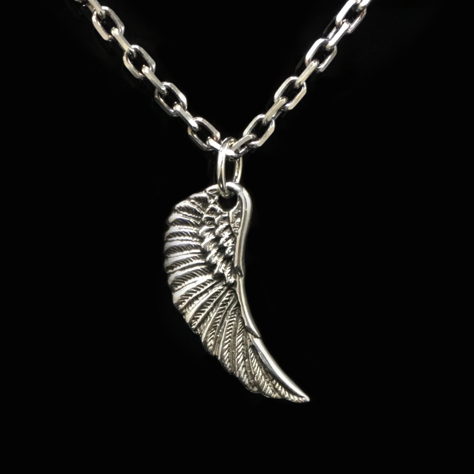 Angel Wing Feather Retro 925 Silver Pendant Takahashi Goro