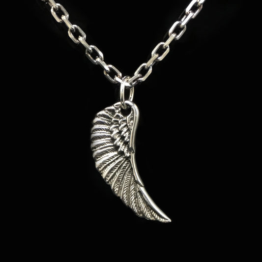 Angel Wing Feather Retro 925 Silver Pendant Takahashi Goro