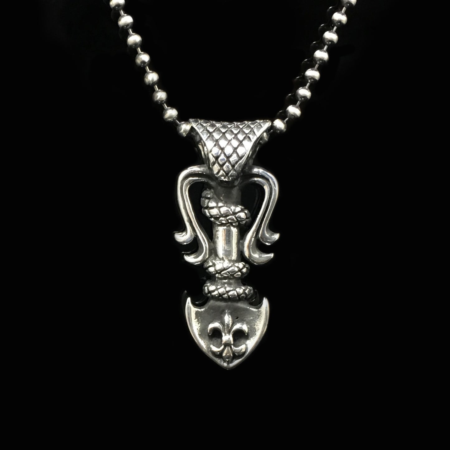 Retro 925 Silver Snake Animal Pendant