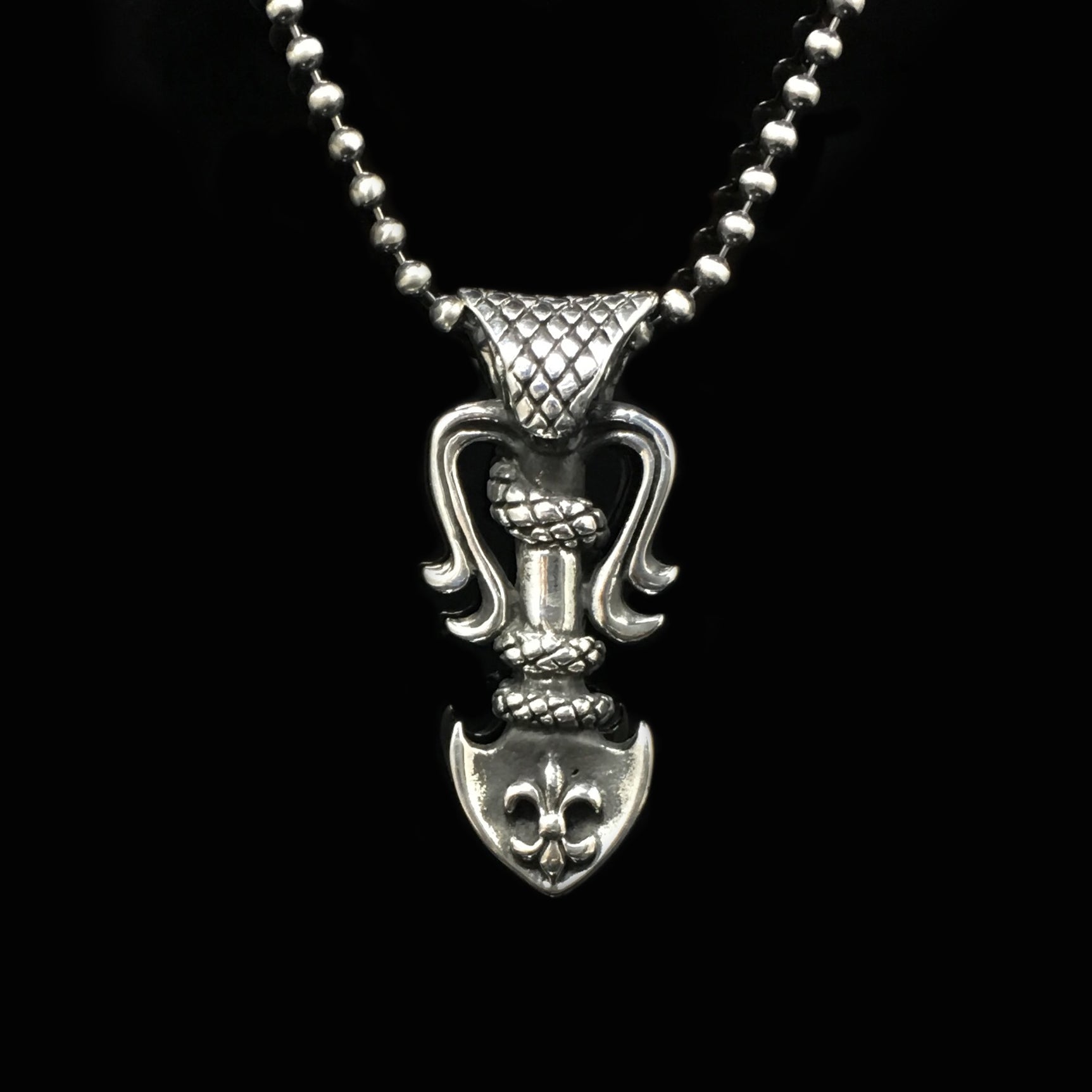 Retro 925 Silver Snake Animal Pendant