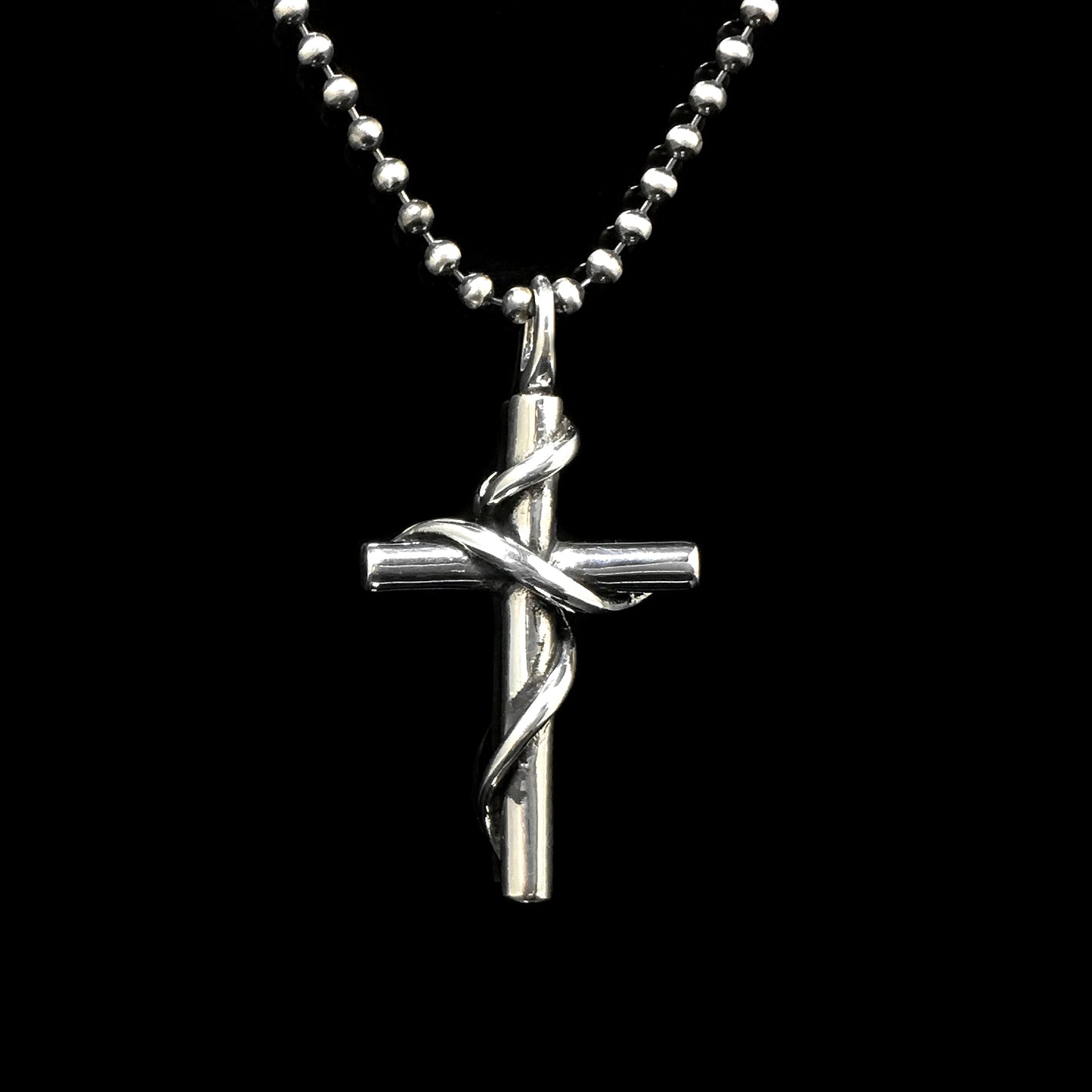 Vintage Handmade Sterling Silver Cross Pendant