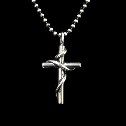 Vintage Handmade Sterling Silver Cross Pendant