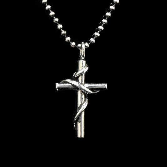 Vintage Handmade Sterling Silver Cross Pendant