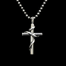 Load image into Gallery viewer, Vintage Handmade Sterling Silver Cross Pendant
