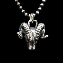 Load image into Gallery viewer, Retro Sheep Head 925 Sterling Silver Pendant
