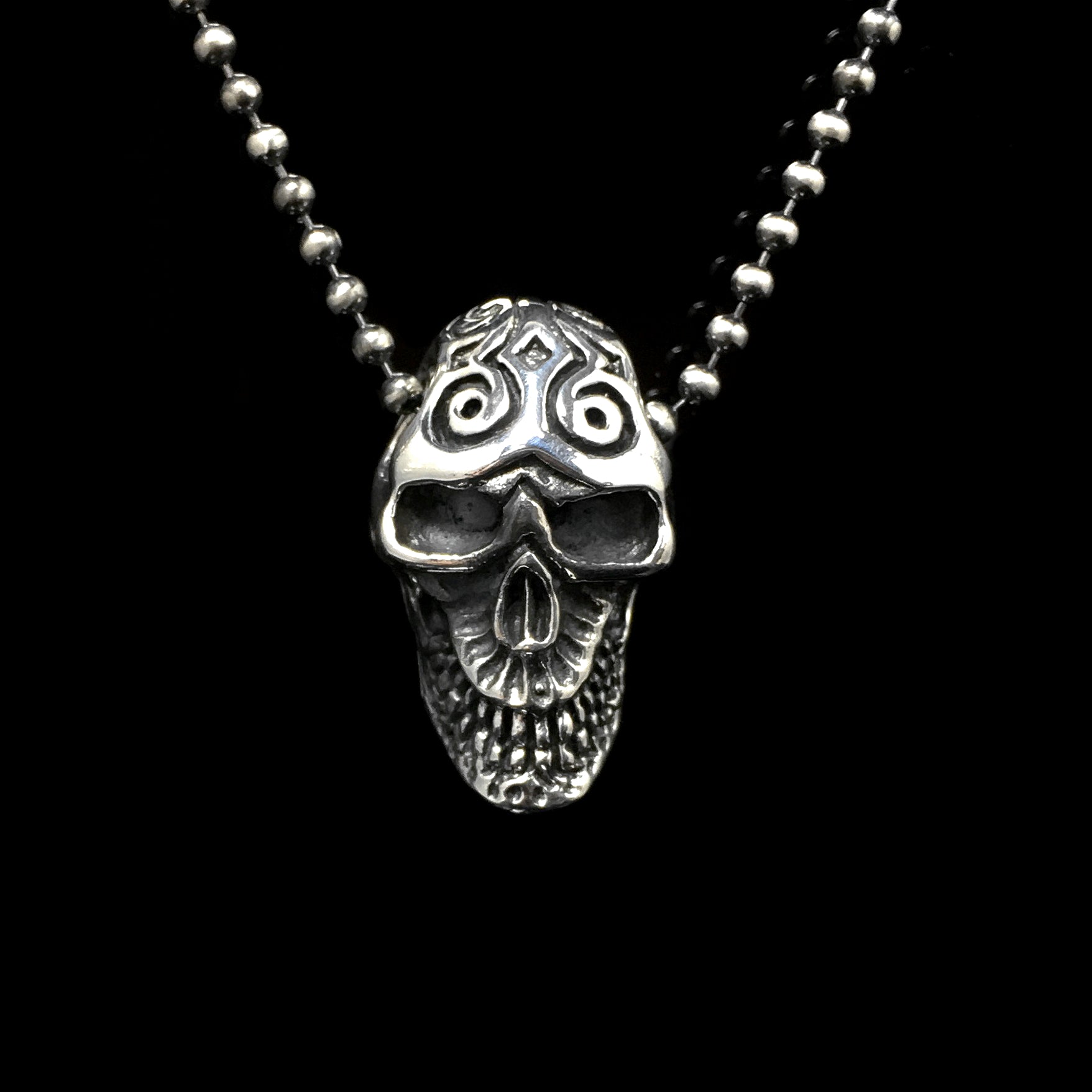 Retro Skull 925 Sterling Silver Pendant