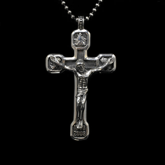 Jesus Large Cross 925 Silver Pendant