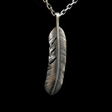 Load image into Gallery viewer, Left Feather Leaf Retro 925 Silver Goro Takahashi Pendant
