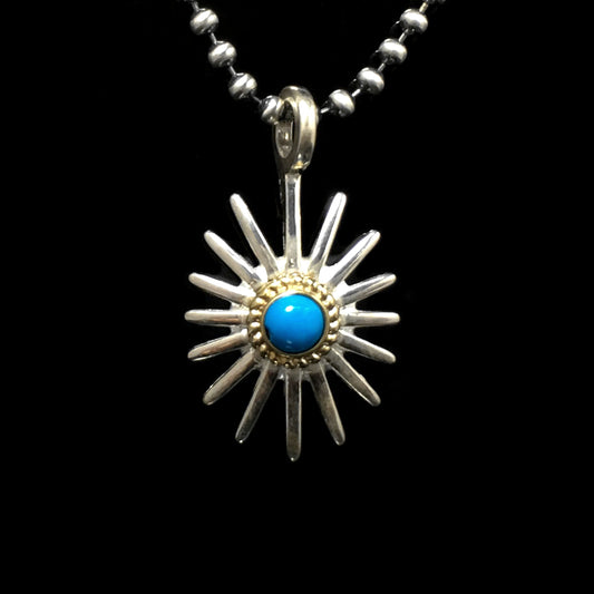 925 Sterling Silver Takahashi Goro Sunflower Pendant