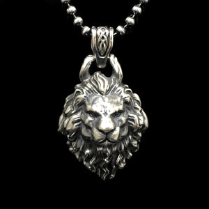 Antique Silver Lion Head Pendant