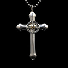 Load image into Gallery viewer, Takahashi Goro Round Brass Cross 925 Silver Pendant
