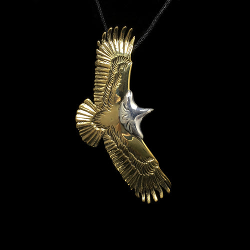 Native American Jewelry Brass Eagle Pendant Takahashi Goro