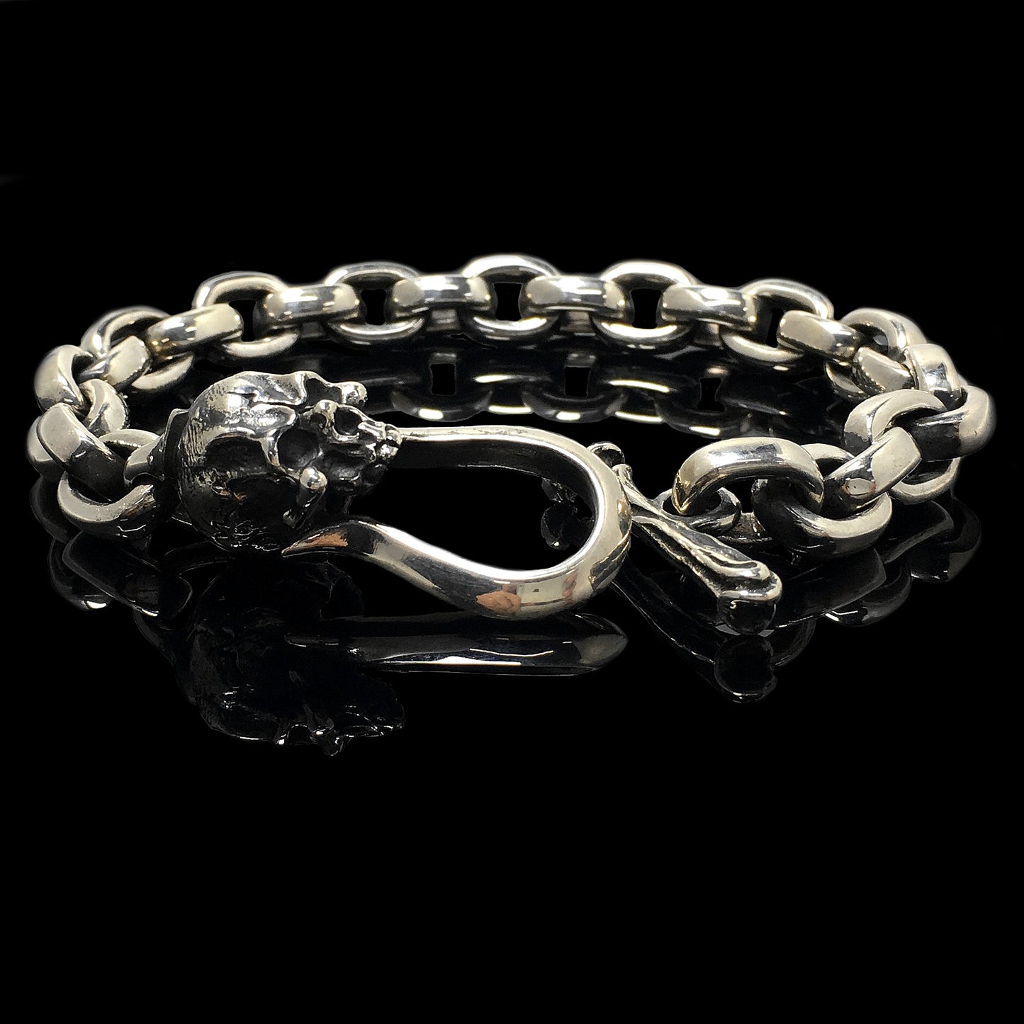 Retro Silver Clasp Buckle Chain Bracelet