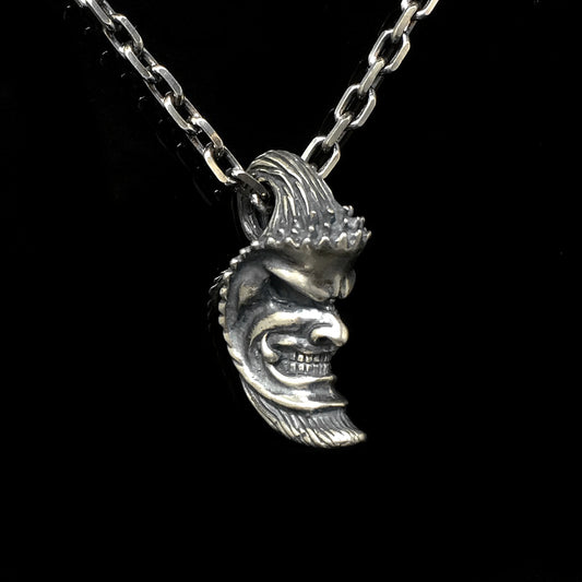 Retro 925 Sterling Silver Moon Fashion Pendant