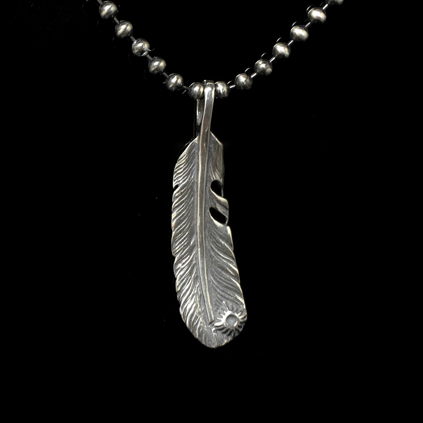 Takahashi Goro Leaf Retro 925 Silver Feather Pendant