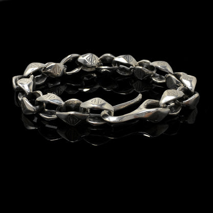 Retro 925 Sterling Silver Chain Bracelet