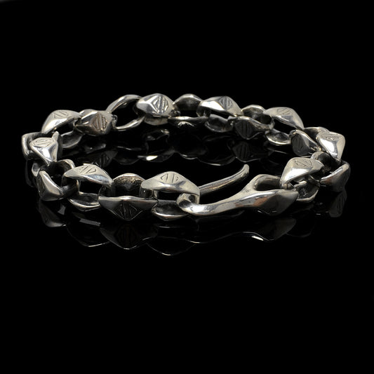 Retro 925 Sterling Silver Chain Bracelet