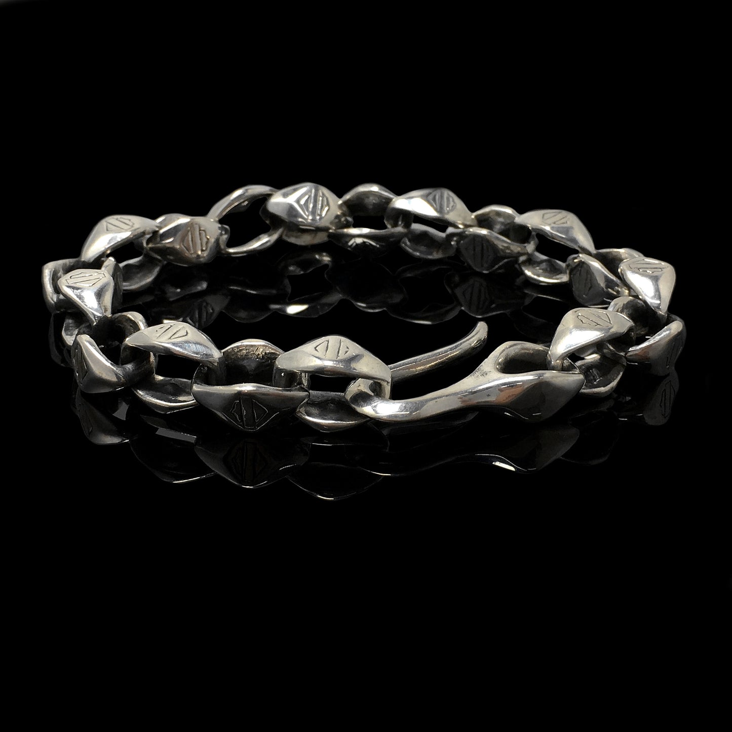 Retro 925 Sterling Silver Chain Bracelet