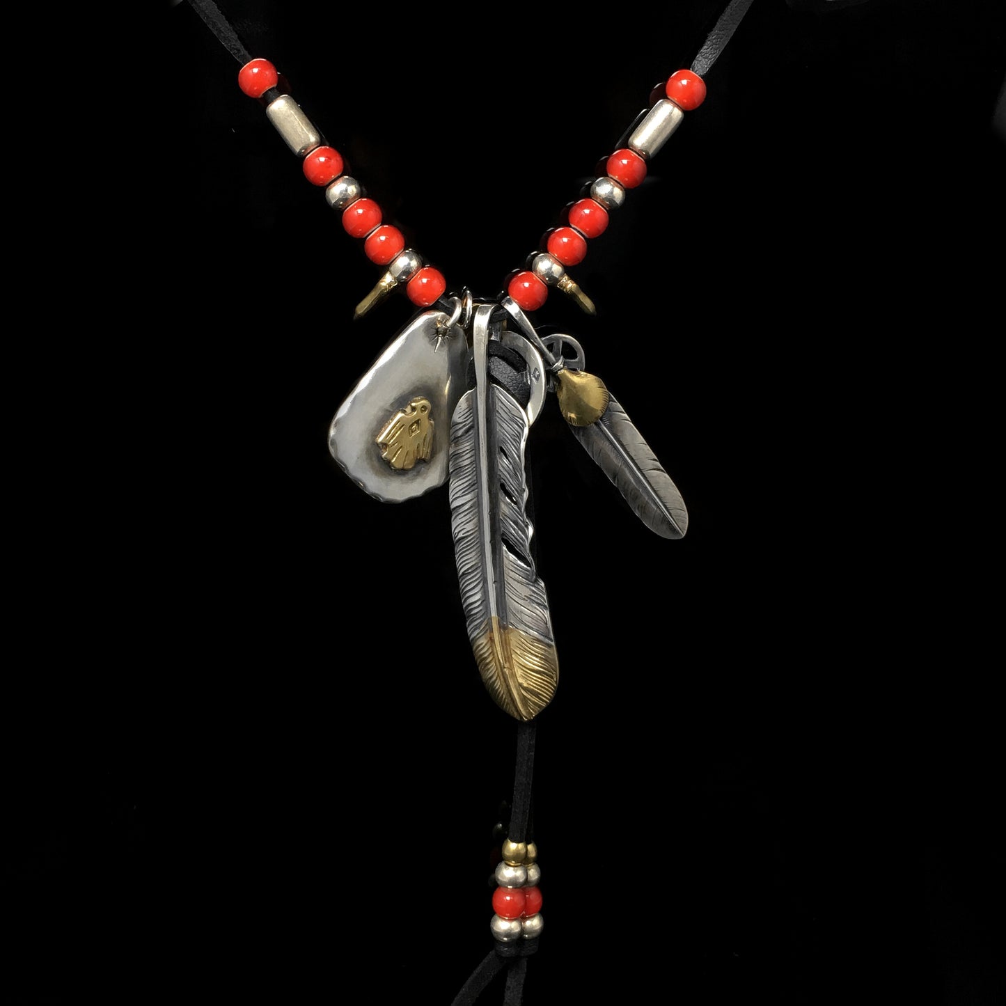 Takahashi Goro S925 Sterling Silver Feather Pendant