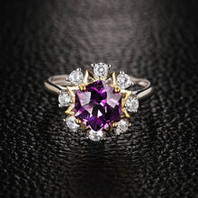 Load image into Gallery viewer, S925 Silver Amethyst RingWB-R040
