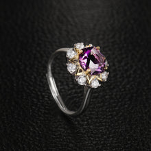 Load image into Gallery viewer, S925 Silver Amethyst RingWB-R040
