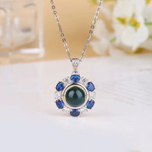 Load image into Gallery viewer, S925 Silver Natural Blue Amber Pendant ABDJ-P035
